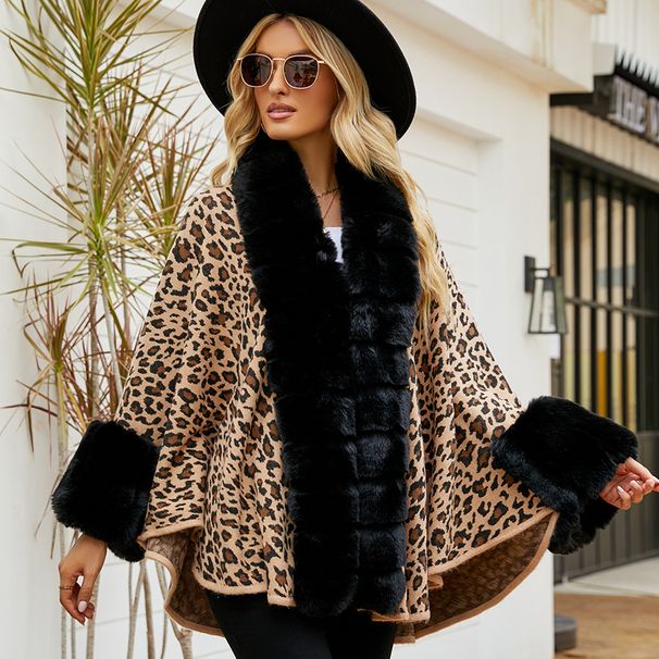 Women's Clothing autumn and winter rex rabbit fur warm thickened cloak shawl coat women_ipsvogv.com