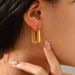 Women’s Jewelry Set Fashion Light Luxury Geometric Stainless Steel Earrings Personality Simple And High End 14K Gold Plated Titanium Steel Earrings_ipsvogv.com
