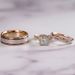 Cao Shi's hot selling three piece ring set Rose gold color separated shining zircon ring women's luxury engagement ring_ipsvogv.com