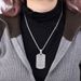 Straight Hip-hop Men's Alloy Square Ins Wind Full Diamond Shield Pendant Versatile Sweater Chain_ipsvogv.com