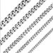 Vintage Lock Chain Mens Stainless Steel 7mm and 9mm Necklace Charm Gifts Long Chain for Unisex Men Punk Classic Jewelry_ipsvogv.com