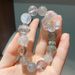 Zhaocai Xuanxue Natural Bracelet Mo Powder Snowflake Ghost Square Candy Duobao White Crystal Green Forest_ipsvogv.com