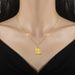 Full Body 【 Titanium Steel 】 Planet's Minimalist Wind Furnace With Genuine Gold Necklace, Female Ins Mesh Red Collarbone 【 】 Necklace,_ipsvogv.com