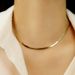 Sterling Silver Necklace 3.3mm Snake Bone Chain Blade Necklace Women's All-match European And American Style Jewelry Niche Design_ipsvogv.com