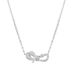 Silver Bow Full Diamond Necklace Female Element Crystal Clavicle Necklace_ipsvogv.com