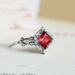 Cao Shi Princess Pattern Sea Blue Simulated With Diamond Zircon Inlaid, Noble And Exquisite Index Finger Ring_ipsvogv.com