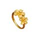 Gold Plated Non Fading Double Flower Gold Women's Ring With Adjustable Finger Ring, Birthday Gift_ipsvogv.com