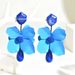 Personalized women's fashionable and niche flower resin design, hip-hop earrings, versatile earrings_ipsvogv.com