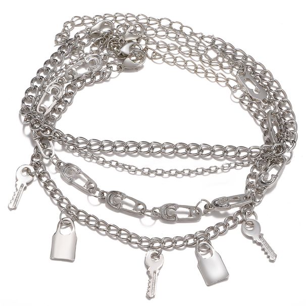 personality retro thick chain anklet set ins cold style retro anklet bracelet set female_ipsvogv.com