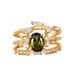 Cao Shi's Light Luxury Floral Horse Eye Inlaid Engagement Ring, Hot Selling Three Piece Finger Ring Set_ipsvogv.com