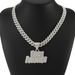 Diamond Studded FASTMONEY Spliced Letter Pendant Necklace, Trendy Hip-hop Style Rapper Outfit, Necklace Accessory_ipsvogv.com