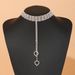 The Bride's Semi-circular Fashionable New Heart-shaped Pendant Diamond Necklace With Water Diamonds_ipsvogv.com