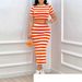Women's Clothing Striped slim-fit suit dress_ipsvogv.com
