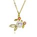 Douyin Hot Selling Light Luxury Diamond Shell Heart Pendant Copper Plated Gold Necklace Female High End Retro Fashion Popular Jewelry_ipsvogv.com