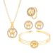 Diamond butterfly love jewelry set ins style creative design heart shaped necklace four piece set_ipsvogv.com