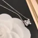 Brand Design One Dia Fashion Four Claw Pure Sier Plated Gold Jewelry Pendant Necklace For Mom Wife Girls_ipsvogv.com