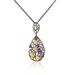 Rose Promise Pendant Sterling Silver Natural Gemstone Necklace Female Retro High End Jewelry New_ipsvogv.com