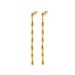 Gold-Plated Copper Simple Design For Women, Evening Show Water Drop Tassel S-Silver Needle Earrings_ipsvogv.com