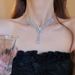 New Zircon Wheat Tassel Earrings Necklace Set, Fashionable, Light Luxury, Collarbone Chain, High-end, Fashionable And_ipsvogv.com