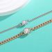 S925 Silver Moissanite Classic Single Diamond Bubble 50 Points 1 Carat Simple Fashion Diamond Bracelet Rose Gold Plated_ipsvogv.com