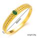 Jewelry Women's Hollow Inlaid Green Zircon Stainless Steel Bracelet_ipsvogv.com