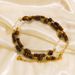 Maillard Wind Yellow Series Beaded Trendy New Tiger Eye Stone Titanium Steel Necklace_ipsvogv.com
