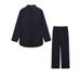 Women's Clothing women's two piece set women's lapel long sleeved shirt spring and autumn casual solid color pants wide leg suit_ipsvogv.com