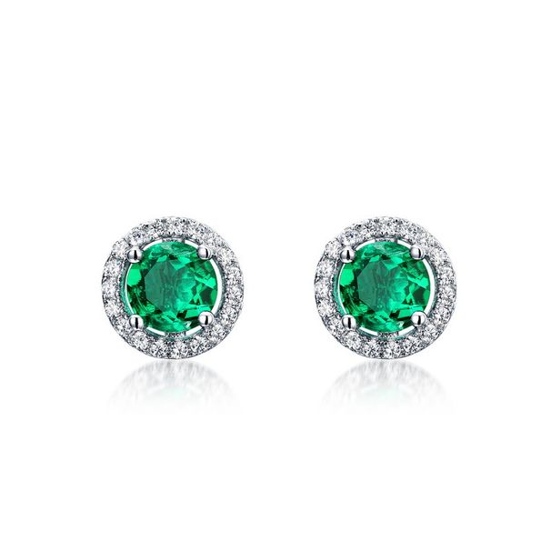 S925 silver earrings, cultivated emerald earrings for women, retro, light luxury earrings_ipsvogv.com