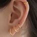 Women's Jewelry 925 Sterling Silver Ear Clip Earrings High End Earrings Fashion Personality Real Gold Electroplated Smooth Earrings_ipsvogv.com