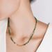 Niche Retro Green Natural Stone Broken Silver Beaded Necklace Light Luxury Emerald Clavicle Chain_ipsvogv.com
