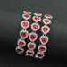 Hip Hop Red Peach Heart Water Diamond Spliced Cuban Necklace Love Men's and Women's Cool Collar Chain Neckchain_ipsvogv.com