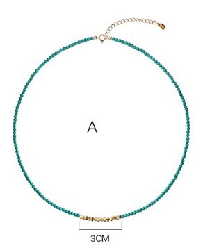 Turquoise Broken Silver Necklace For Women Autumn And Winter Does Not Fade All Match High End Niche Beaded Clavicle Necklace Jewelry_ipsvogv.com