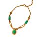 Women’s Jewelry Set Fashion New Fashion Natural Stone Love Water Drop Pendant Stainless Steel Bracelet Personality Versatile Gold Plated Bracelet_ipsvogv.com