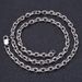 Men's Jewelry Stainless Steel Chain Female Necklace Jewelry Plain Chain Retro Silver Titanium Steel Cross Chain Male Bracelet_ipsvogv.com