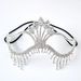 Tassel rhinestone mask for women, high end fashion, full diamond feather mask, masquerade accessories_ipsvogv.com
