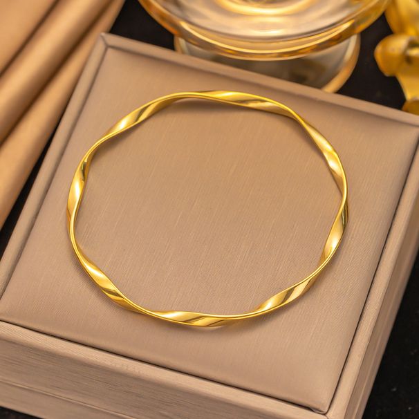 Non Fading Mobius Ring Gold Niche Design, Simple Irregular Bracelet, Women's Casual Circle, Atmospheric_ipsvogv.com