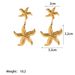 Gold Star Sturdy Gold Buckle Loop Earrings, Stainless Steel Jewelry_ipsvogv.com