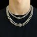 Three Dimensional Cutting Cuban Link Chain Hip Hop Choker Cuban Clavicle Chain Male And Female Neck Necklace_ipsvogv.com