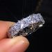 Cao Shi Handmade Set Full Circle, Single Row Triangular Titanium Zircon Ring, Female Gift Ring_ipsvogv.com