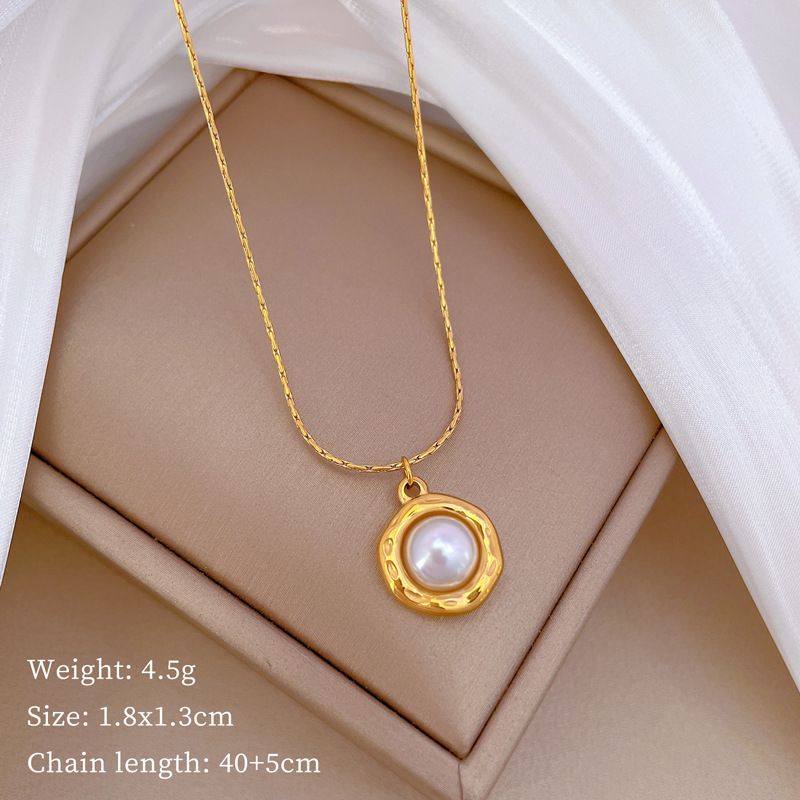 【 Full Body Titanium Steel 】 Irregular Circular Pearl Temperament, Extremely Simple Personality, In The Wind Furnace,_ipsvogv.com