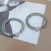 Double Layer Stacked Cuban Chain Bracelet For Men Hip Hop Women's Bangle Minimalist Cool Couple Jewelry_ipsvogv.com
