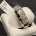 Sanjie Plated 14k Simulation Ring, Fashionable Micro Inlaid Engagement Strip Ring For Men And Women_ipsvogv.com