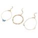 New Fashionable And Personalized Blue Star Butterfly Pendant Set Of 3 Adjustable Feet Chains_ipsvogv.com