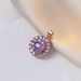 Titanium Steel Necklace Women's Korean Edition Ins Fashion Three Piece Set of Rotating Earrings Ring Super Sparkling Micro Set Zircon Clavicle Chain_ipsvogv.com