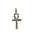 Hip Hop HIPHOP Jewelry Copper Gold Plated With Zircon Anka Cross Pendant Necklace For Men_ipsvogv.com