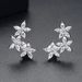 Cao Shi's Classic AAA Horse Eye Zircon Female Creative Five Petal Flower Student Earrings, Are Selling Well_ipsvogv.com