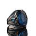 Sanjie Blue Tem Personalized Punk Diamond Set Men's Ring_ipsvogv.com