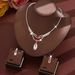 Women’s Jewelry Set Fashion Temperament Light Luxury Rhinestone Necklace Earrings Set Temperament Full Diamond Set Exquisite_ipsvogv.com