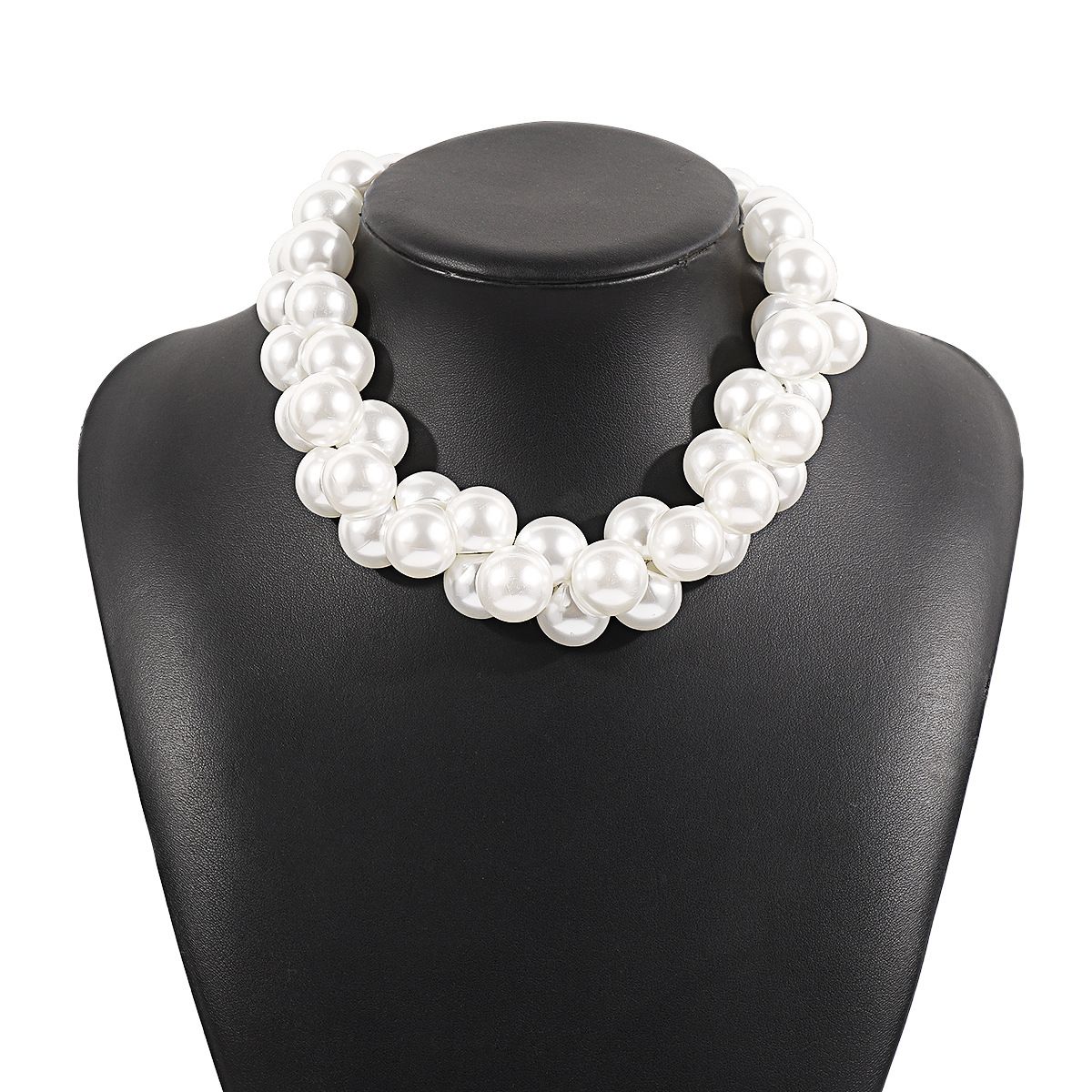 N11791ZA Baroque necklace with exaggerated large pearl temperament choker collarbone chain_ipsvogv.com