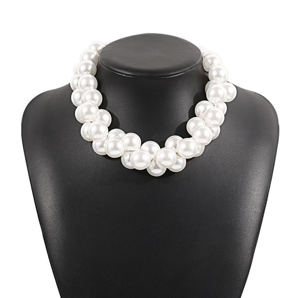 N11791ZA Baroque necklace with exaggerated large pearl temperament choker collarbone chain_ipsvogv.com